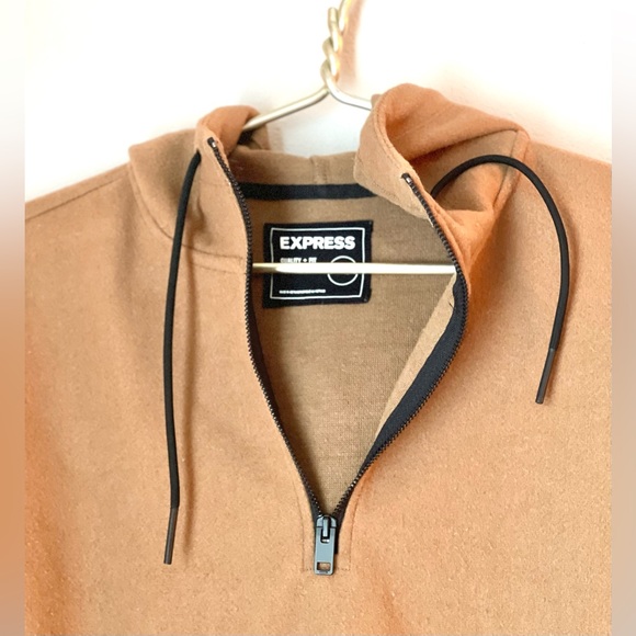 EXPRESS TAN POCKETS, ZIPPER HOODIE - Picture 2 of 5